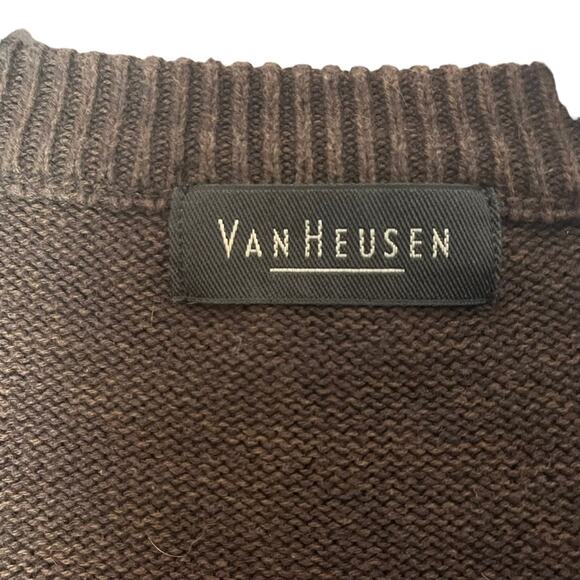 Vintage Y2K Dad Sweater Men’s Large Geometric Fall Neutral Earth Tones Argyle - Picture 4 of 8